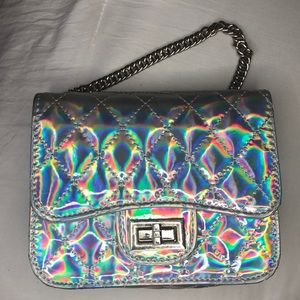 Holographic crossbody purse